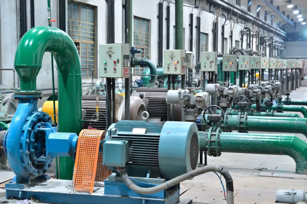 Industrial water pumping station setup by expert water pump installers in New Zealand.
