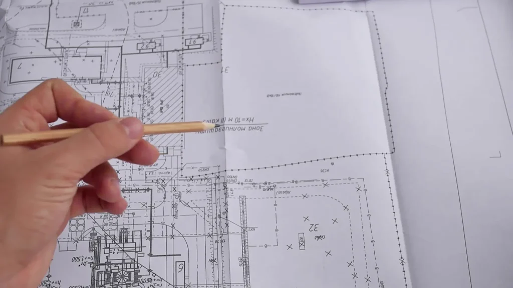 Quantity Surveyor in New Zealand reviewing detailed construction drawings to support additional project cost services.