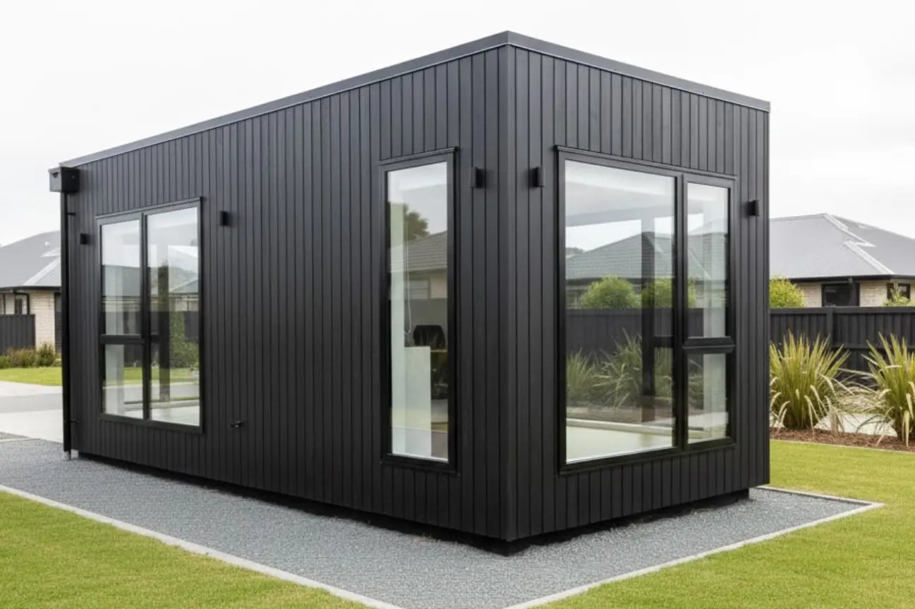 Contemporary Tiny Homes built by the number one Christchurch company in New Zealand with modern exterior design.