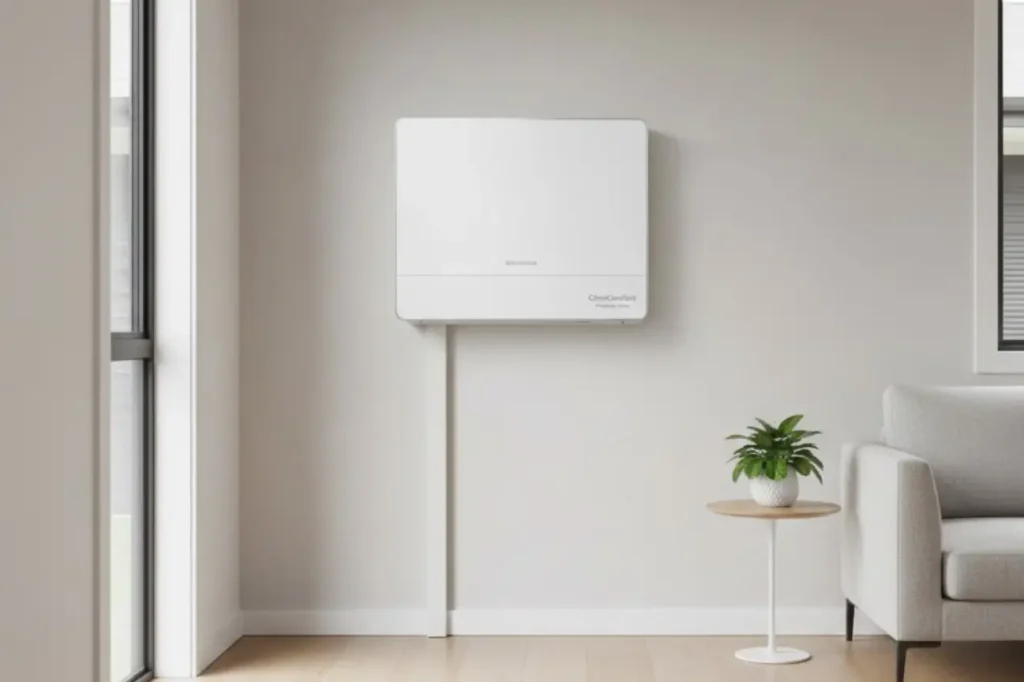 Modern indoor unit installed by heat pump installation experts in Auckland New Zealand.