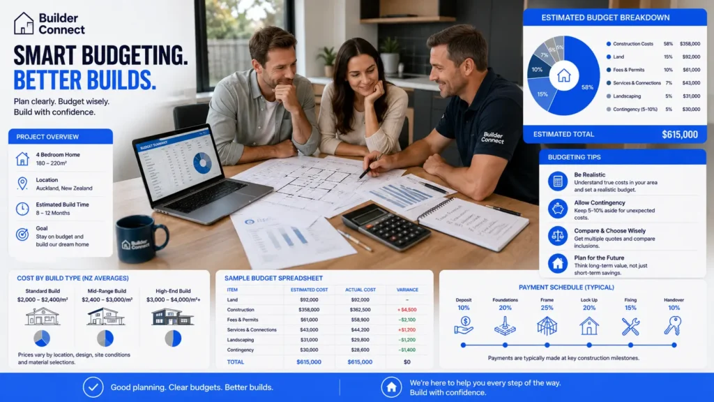 Realistic budget planning for building a 4-bedroom house in NZ