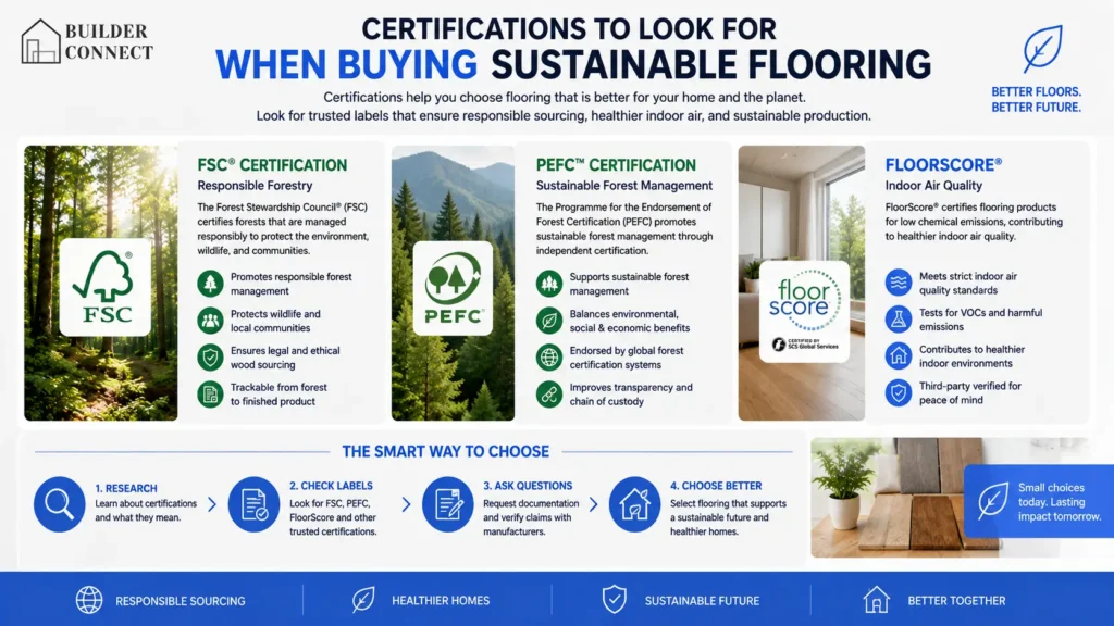 Important certifications to look for when buying sustainable wood flooring