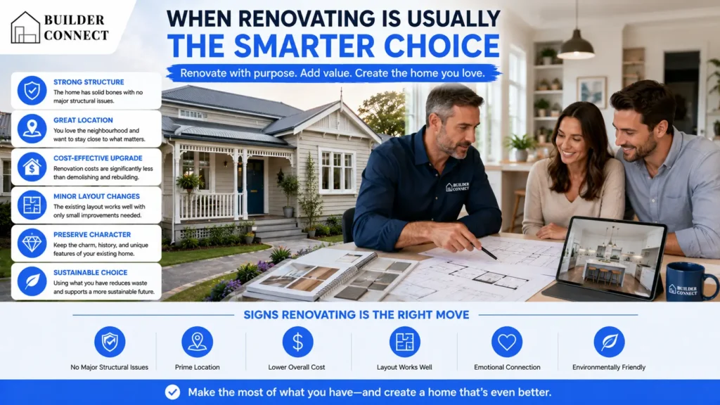 Situations where renovating a home is the smarter option.