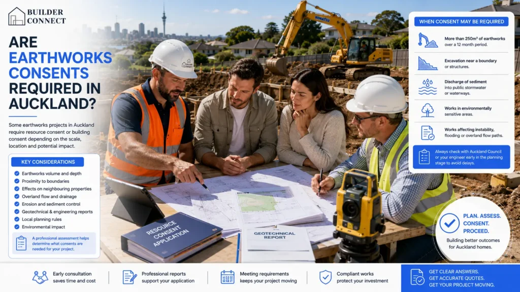 Discussion about Auckland earthworks consent requirements before excavation.