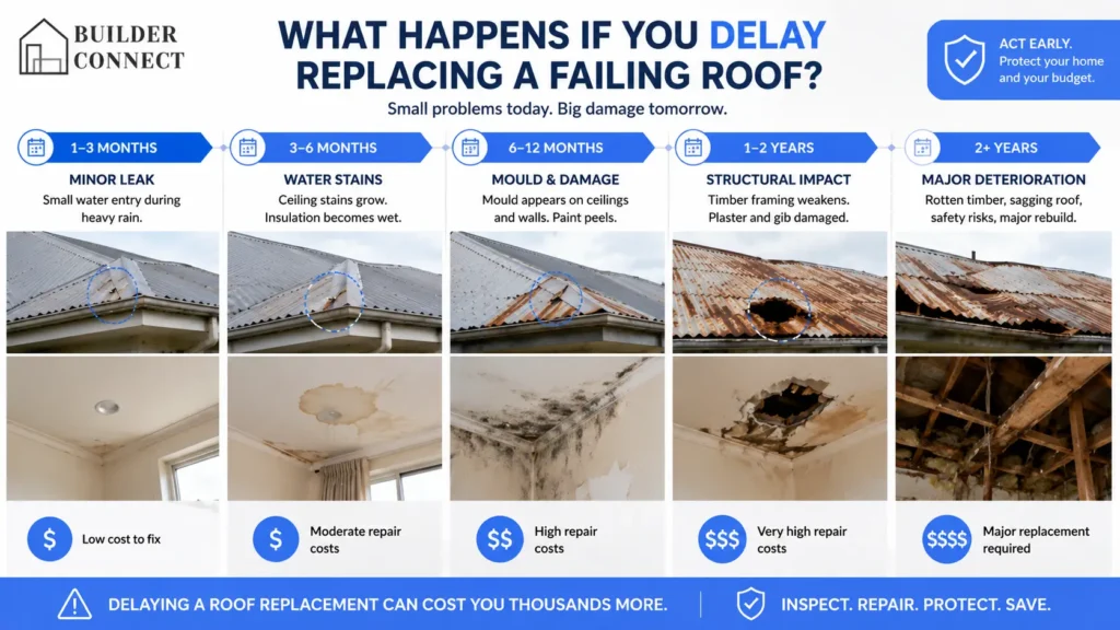 The consequences of delaying roof replacement on a New Zealand home.