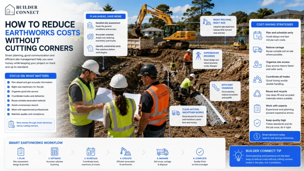 Efficient planning helping reduce residential earthworks costs in Auckland.